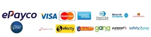 DIFERENTES METODOS DE PAGO CON EPAYCO, TARJETAS CREDITO, DEBITO Y PSE